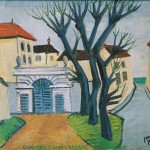 Le portail bleu à Fontaines-sur-Saône - 1944