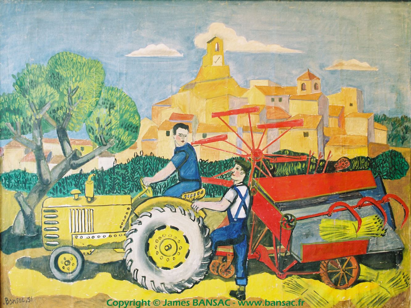 Tracteur à Lourmarin - 1951