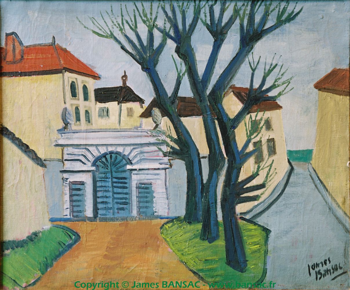 Le portail bleu à Fontaines-sur-Saône - 1944